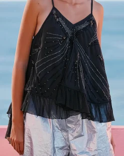 Chemises & Tops>Mes Demoiselles Paris Top Alba Noir