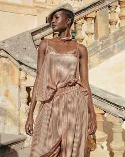 Chemises & Tops>Mes Demoiselles Paris Top Herry Terre / Chocolat