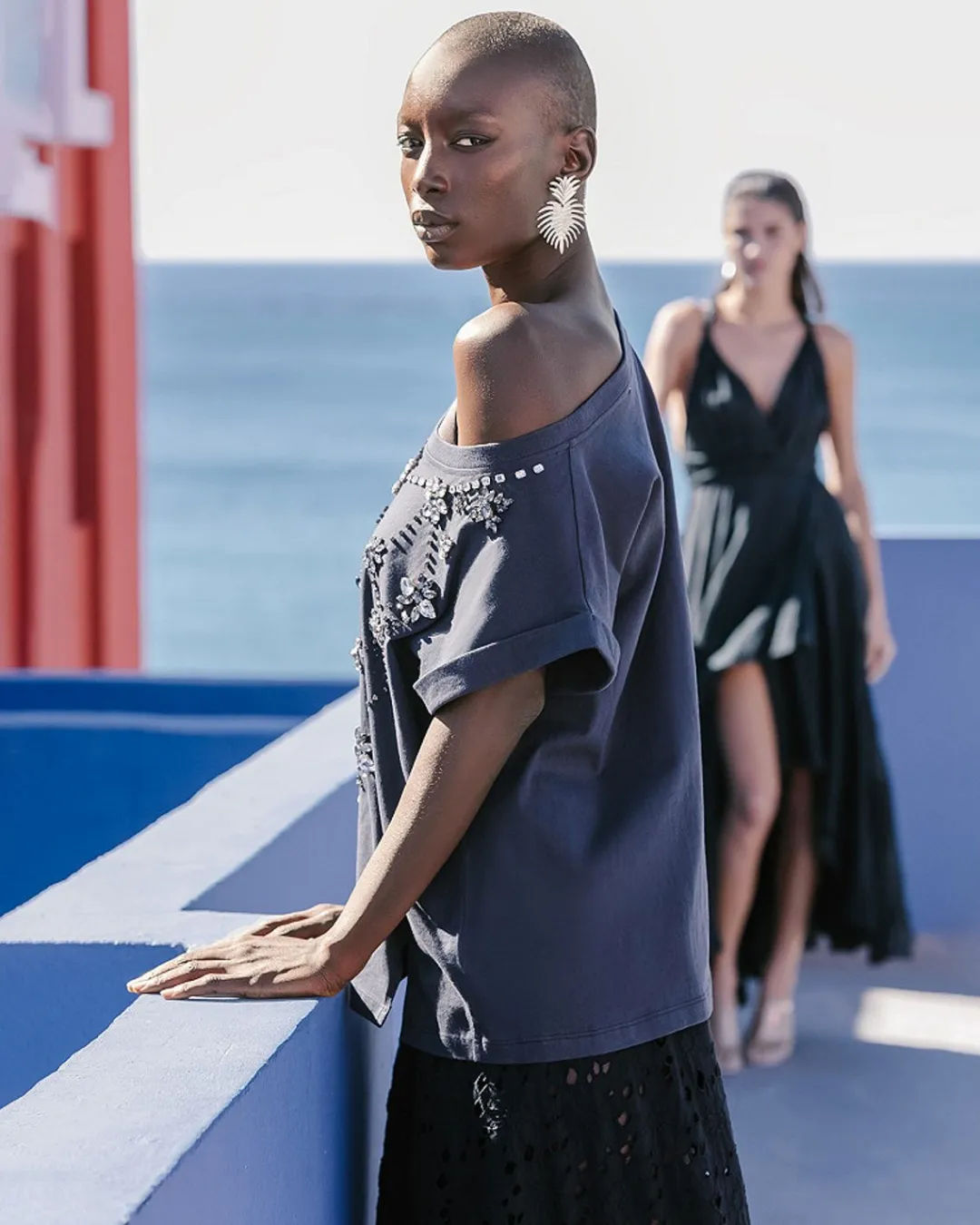 Chemises & Tops>Mes Demoiselles Paris Top Mani Gris