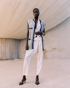 Manteaux & Vestes>Mes Demoiselles Paris Veste Cadi Navy / Ecru
